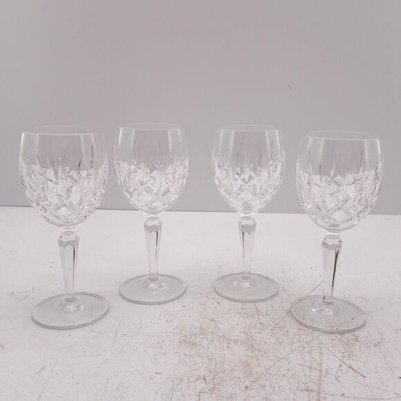 Set Of 4 Gorham Crystal Lady Anne Stemmed Goblet/Wine Water Glasses 6 7/8" - Picture 2 of 16